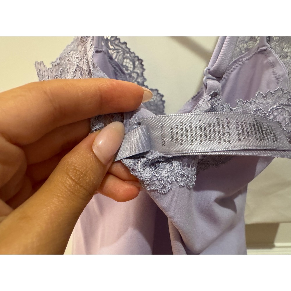 SKIMS Fits Everybody Lace Cami Bodysuit XS Light Purple - Picture 4 of 5